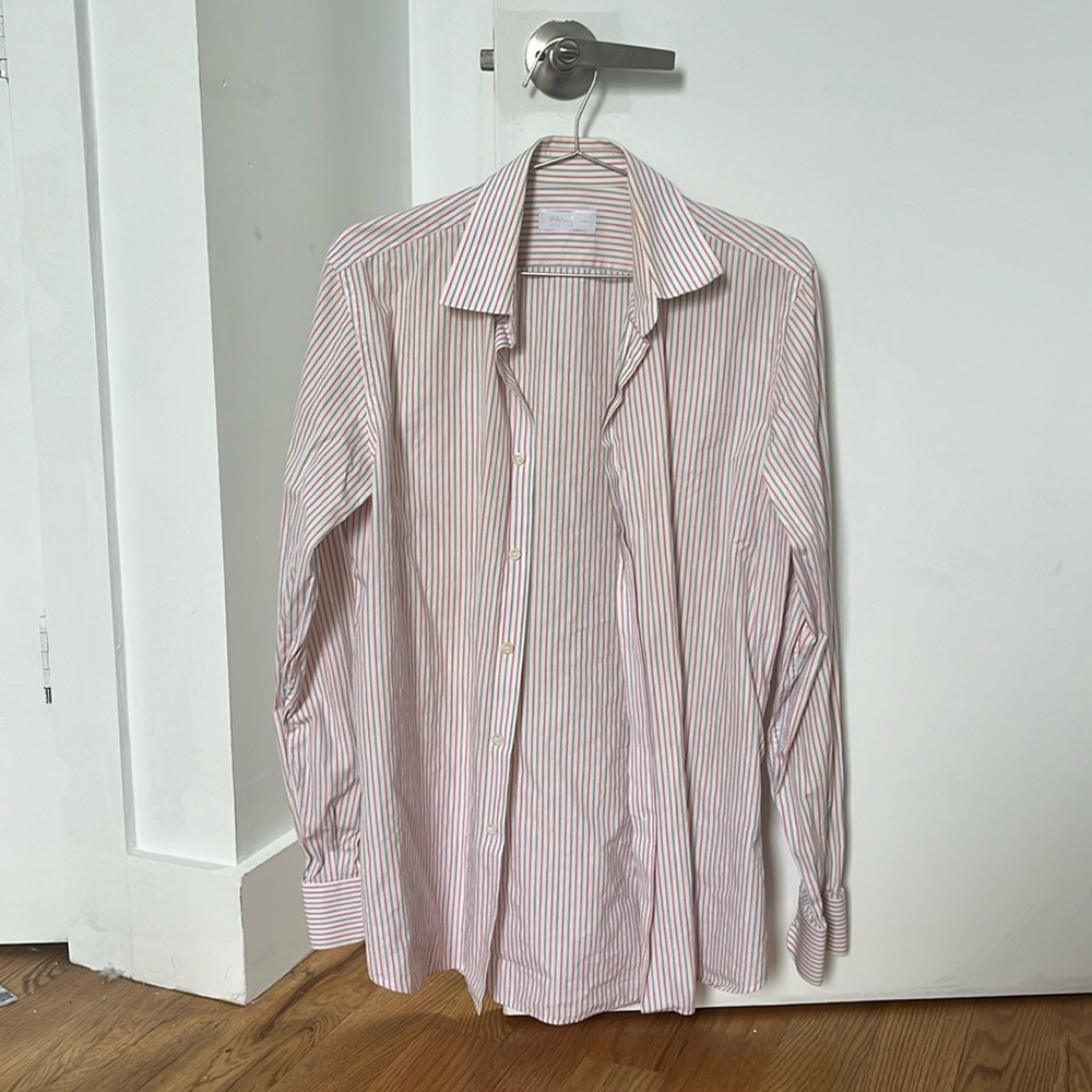 PRADA striped button down shirt size 41 / M / L